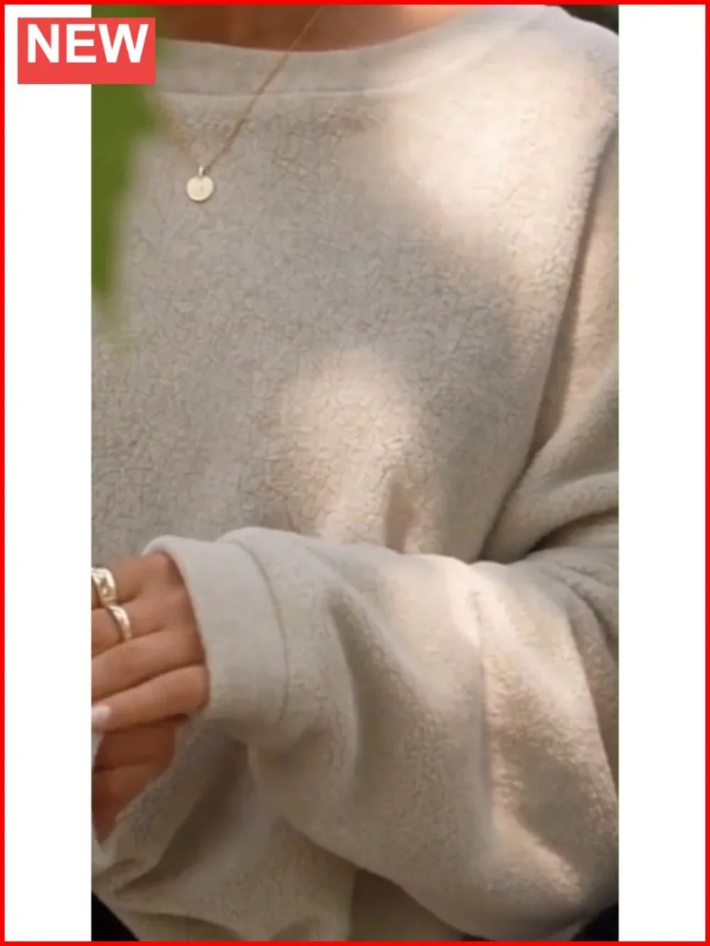 Womens Oversized Polar Fleece Sweatshirt Fuzzy Pullover Crewneck Fall